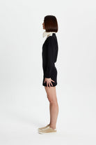 Siyah Mini Sweater Elbise