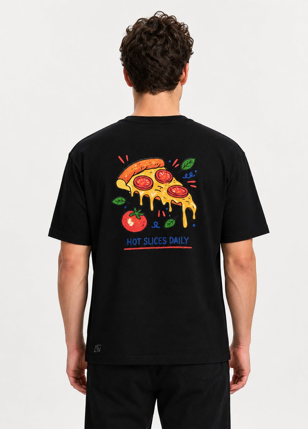 Siyah Pizza T-Shirt