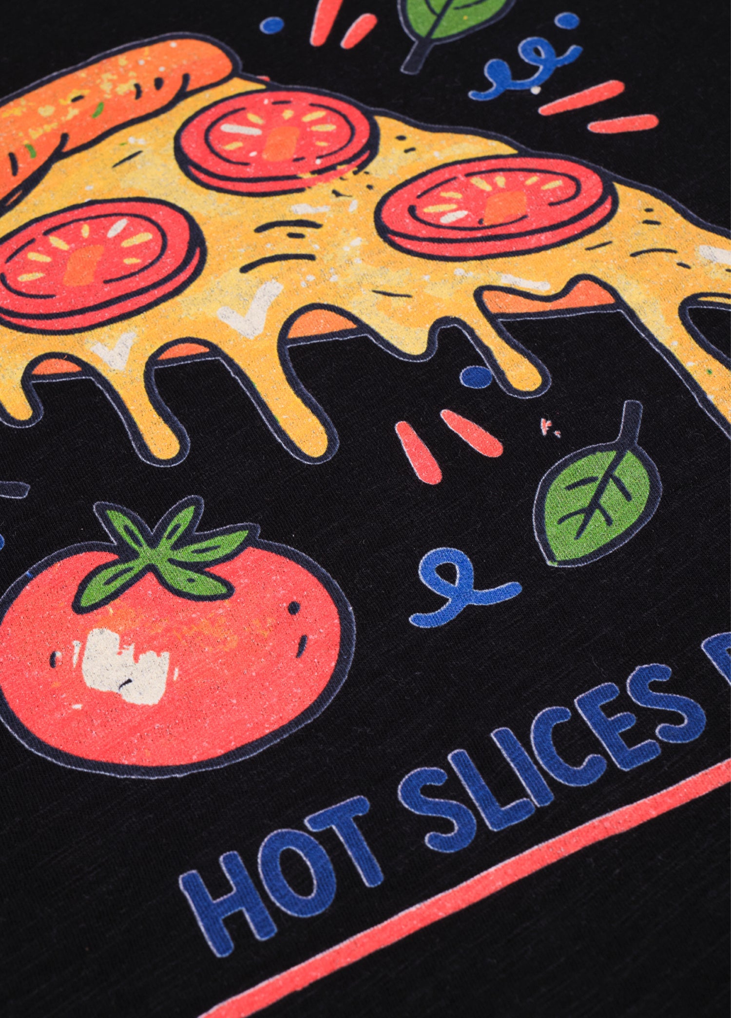 Siyah Pizza T-Shirt
