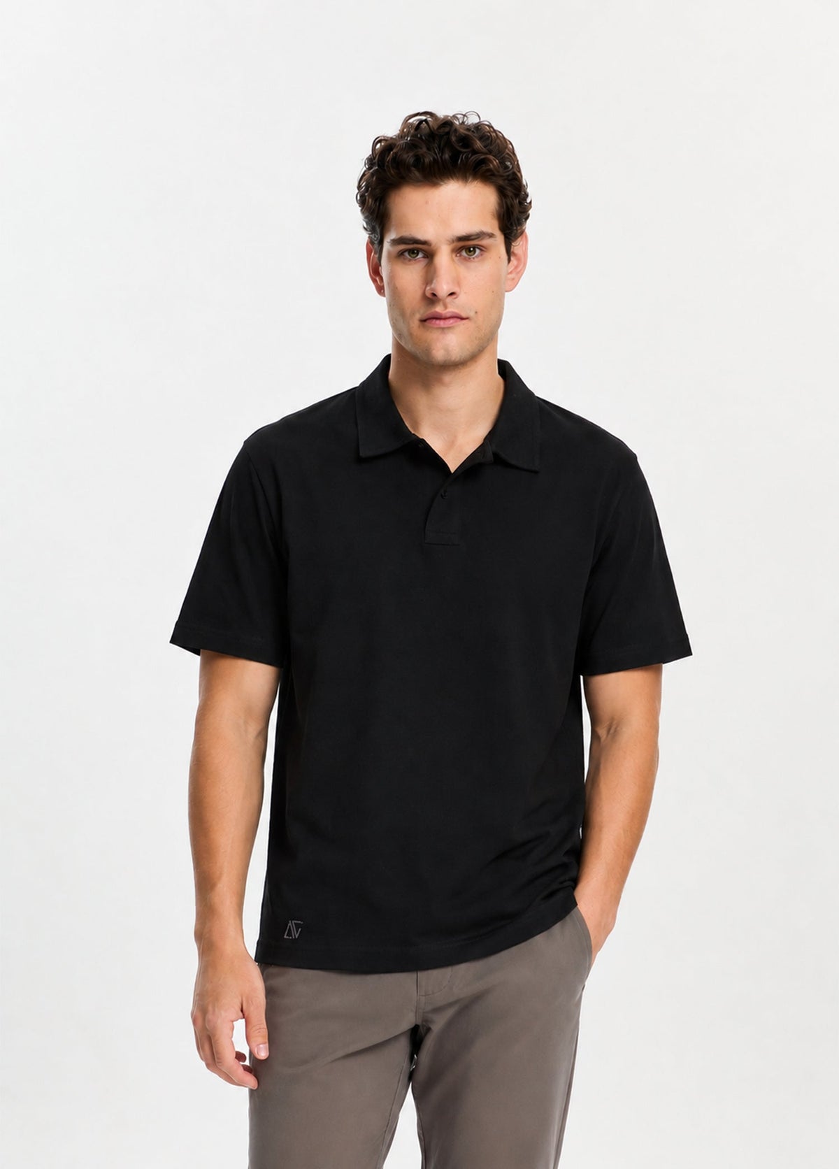 Siyah Short Sleeve Polo