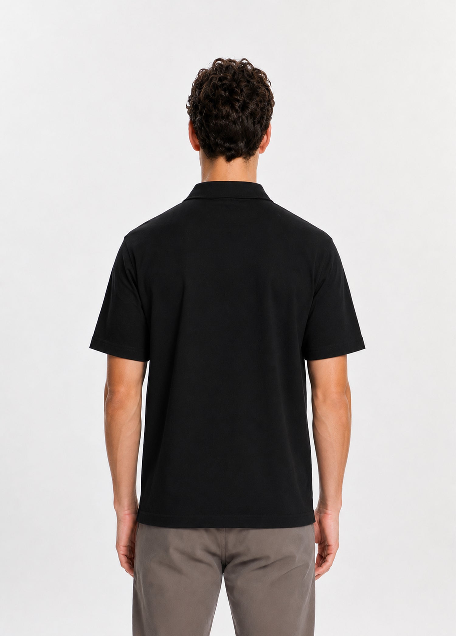 Siyah Short Sleeve Polo