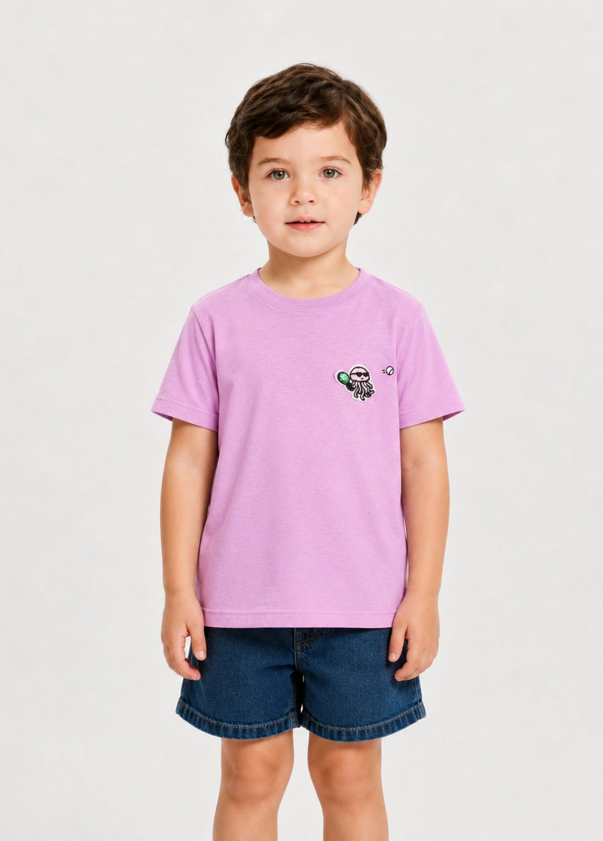 Unisex Çocuk Pembe Octopus T-Shirt