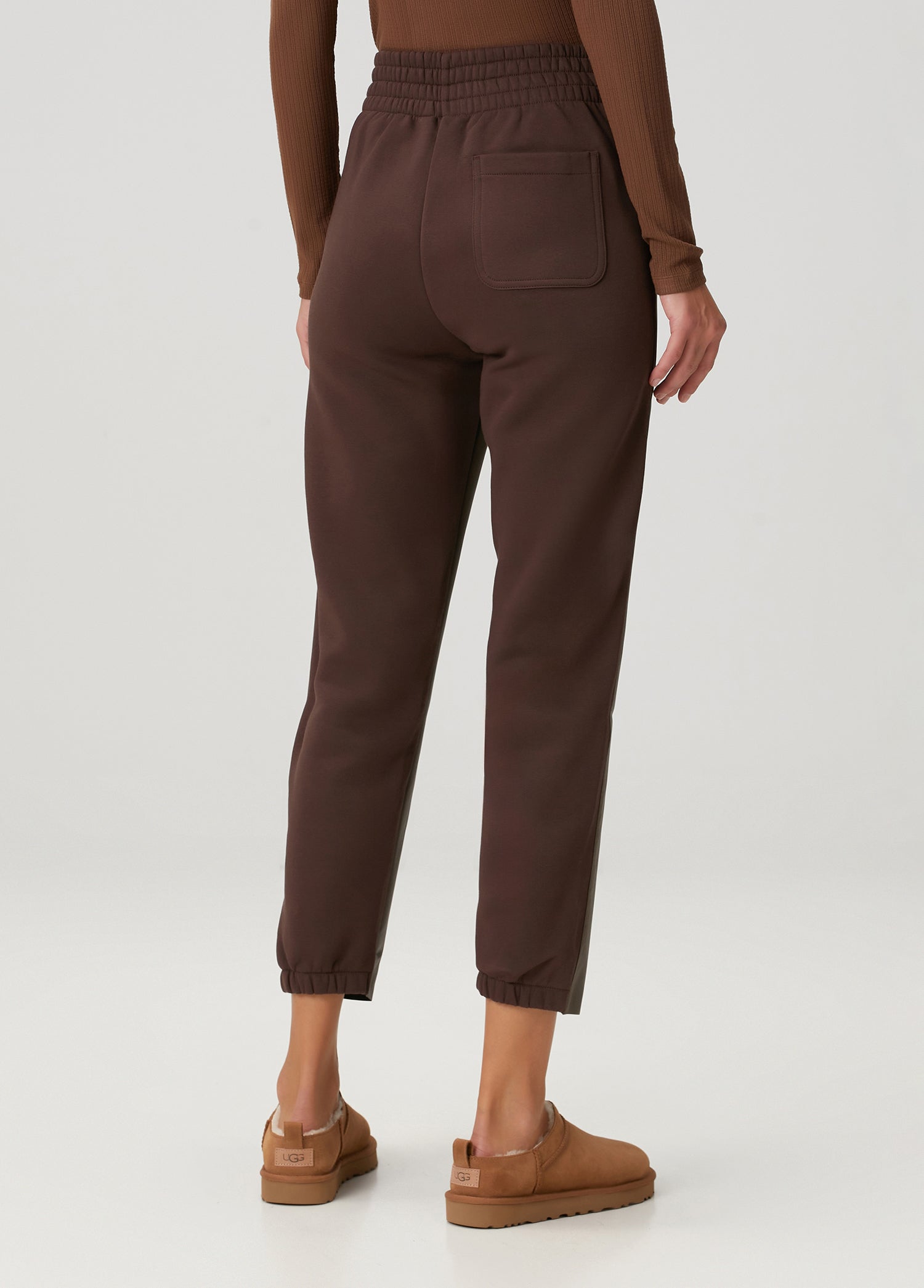 Vegan Deri Boyfriend Pantolon - Kahverengi