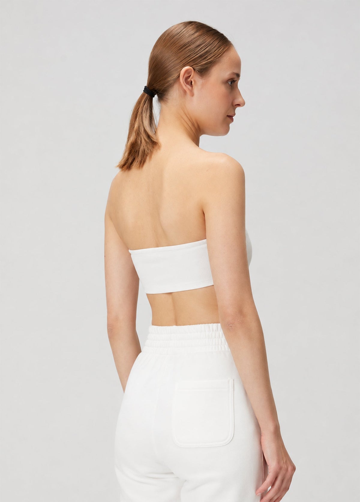 Vegan Deri Bralet - Beyaz