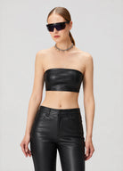 Vegan Deri Bralet - Siyah