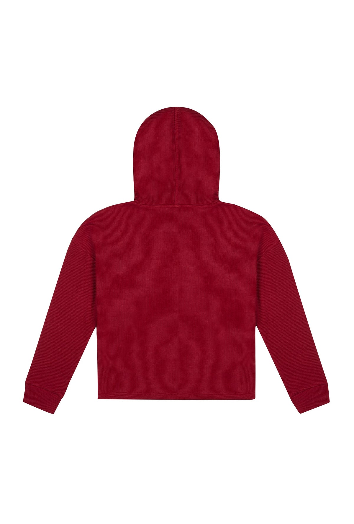 Waffle Oversize Sweatshirt - Kırmızı