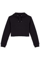 Waffle Kapüşonlu Sweatshirt - Siyah