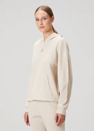 Waffle Oversize Kapüşonlu Sweatshirt - Bej