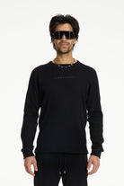 Waffle Sweatshirt - Siyah