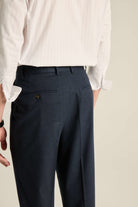 Batts-Marcus Yüksel Bel Pantolon Lacivert-Pantolon-5-Milagron.com