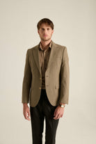 Batts-Matteo Blazer Küçük Kareli Açık Kahve-Ceket-1-Milagron.com