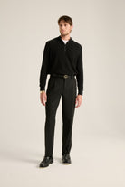 Batts-Volpe Half Zipped Triko Siyah-Sweatshirts & Hoodies-2-Milagron.com