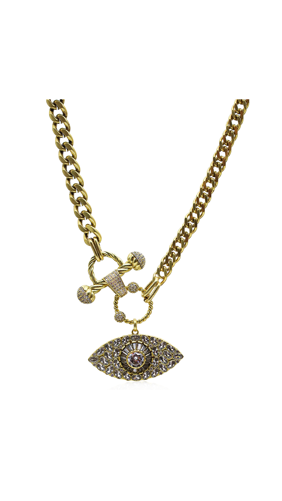 Bayemeyc-Afrodit Altın Kaplama Göz Kolye-Kolye-1-Milagron.com