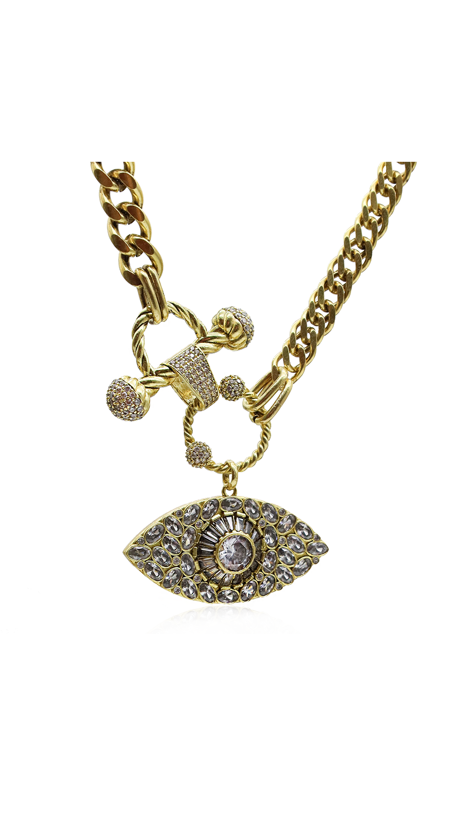 Bayemeyc-Afrodit Altın Kaplama Göz Kolye-Kolye-2-Milagron.com