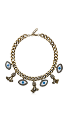 Bayemeyc-Altın Kaplama Charm Göz Kolye-Kolye-1-Milagron.com