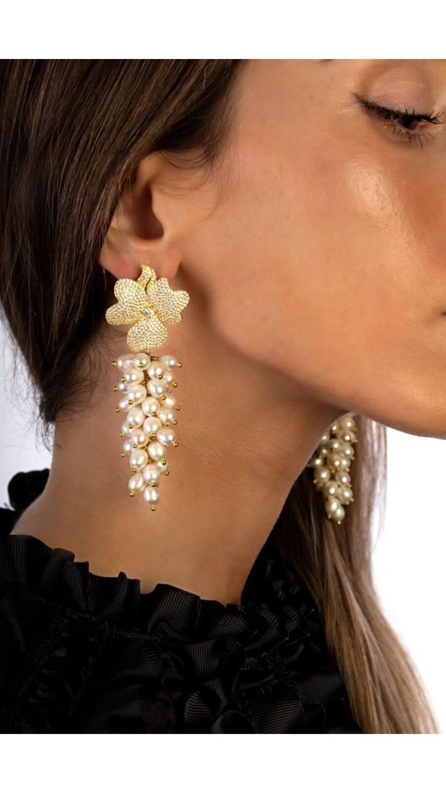 Bayemeyc-Braisle Salkım İnci̇ Küpe-Küpe-2-Milagron.com