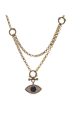 Bayemeyc-Caarina Altın Kaplama Göz Kolye-Kolye-1-Milagron.com