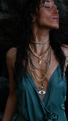 Bayemeyc-Caarina Altın Kaplama Göz Kolye-Kolye-2-Milagron.com