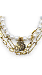 Coin İNci Choker Kolye