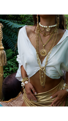 Coin İNci Choker Kolye
