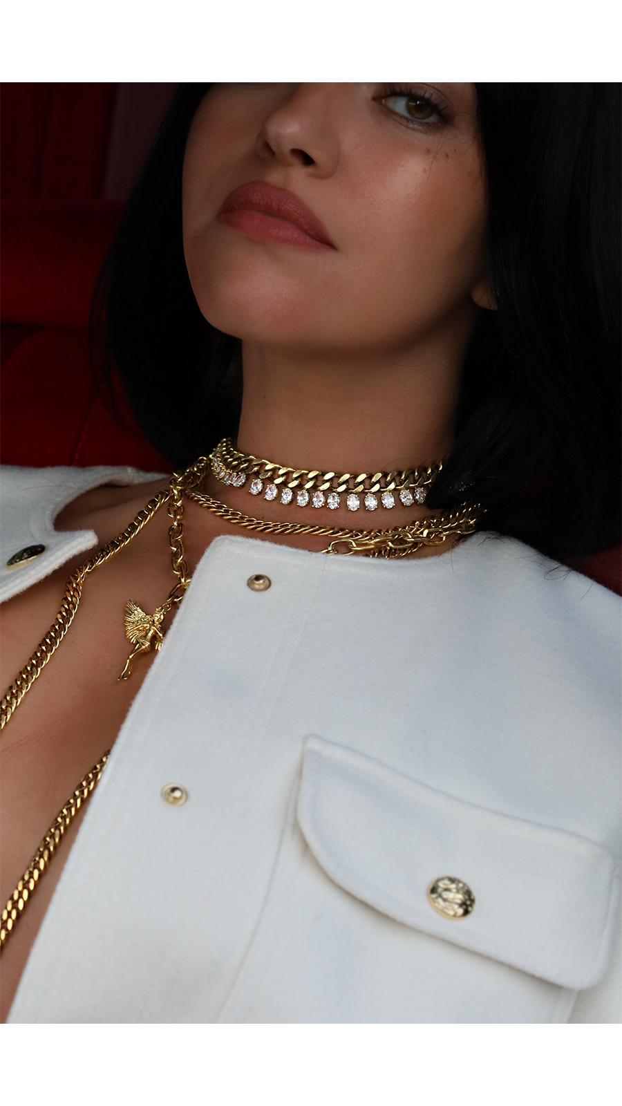 Bayemeyc-Dia Noche Altin Kaplama Choker Kolye-Kolye-3-Milagron.com