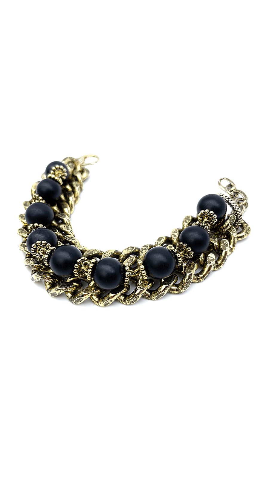 Bayemeyc-Dubh Altın Kaplama Zi̇nci̇r Bi̇lekli̇k-Bileklik-1-Milagron.com