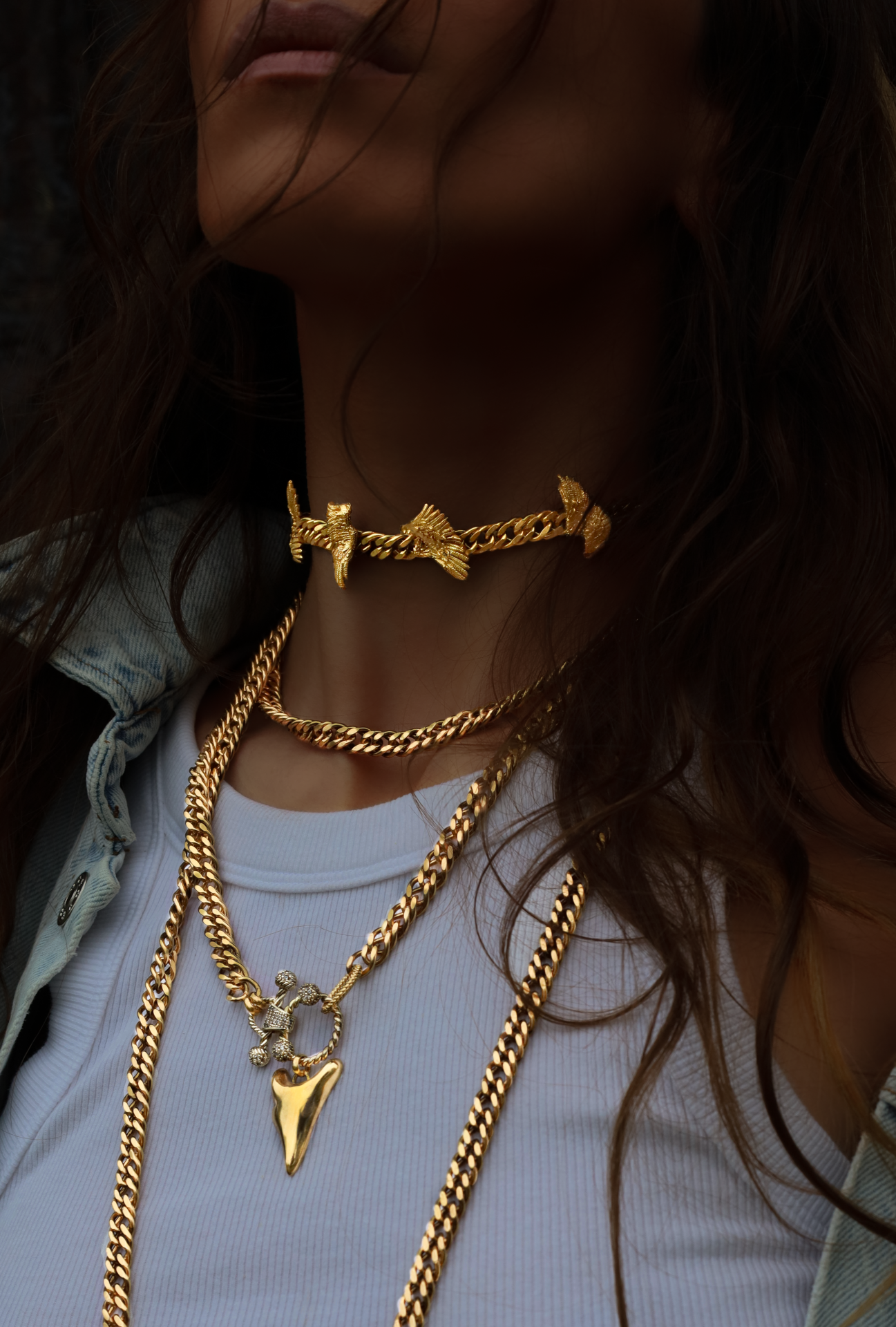 Bayemeyc-Feather Altın Kaplama Choker Kolye-Kolye-2-Milagron.com