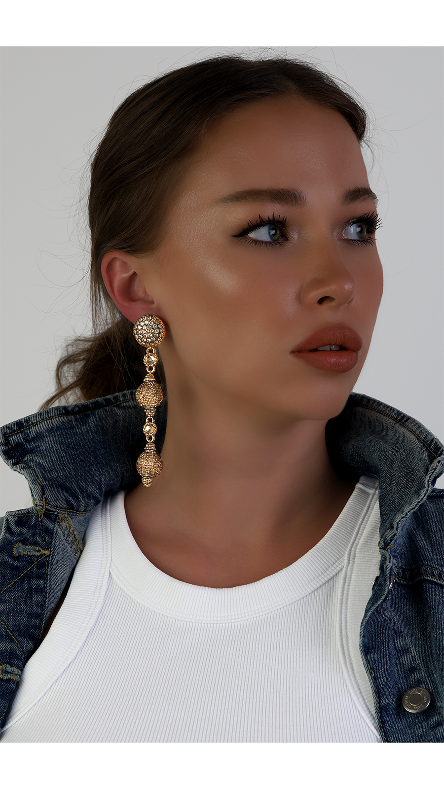 Bayemeyc-Glory Kri̇stal Sallantılı Küpe-Küpe-3-Milagron.com