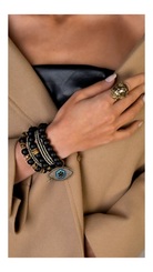 Bayemeyc-Göz Moti̇fli̇ Doğal Taşlı Bi̇lekli̇k Set-Bileklik-2-Milagron.com