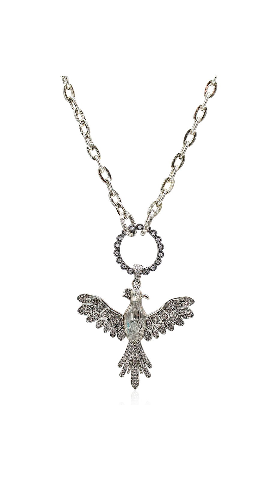 Bayemeyc-Gümüş Anka Kuşu Kolye-Kolye-1-Milagron.com