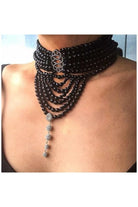 Bayemeyc-Kleopatra Gümüş – Fasetli̇ Oni̇ks Taşı Ve Swarovski̇ Toplu Kolye-Kolye-2-Milagron.com