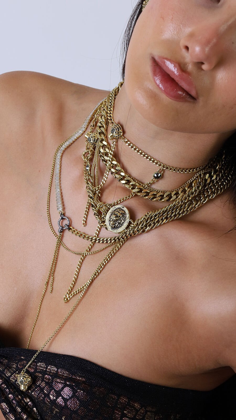 Bayemeyc-L'empire çoklu Zi̇nci̇r Kolye-KOLYELER-2-Milagron.com