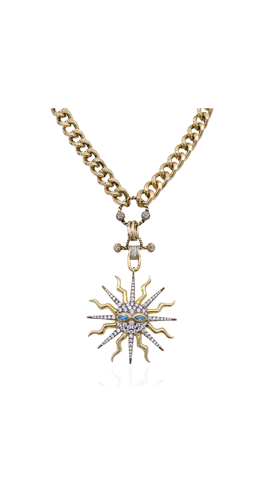 Bayemeyc-Maschera Altin Kaplama Charm Kolye-Kolye-1-Milagron.com