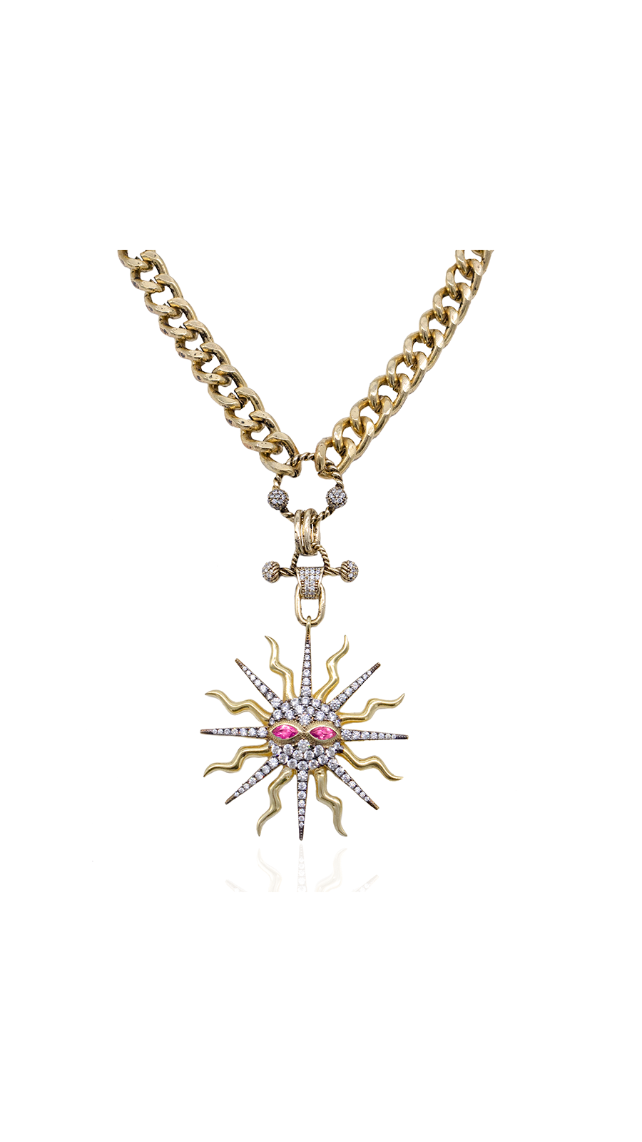 Bayemeyc-Maschera Altin Kaplama Charm Kolye-Kolye-3-Milagron.com