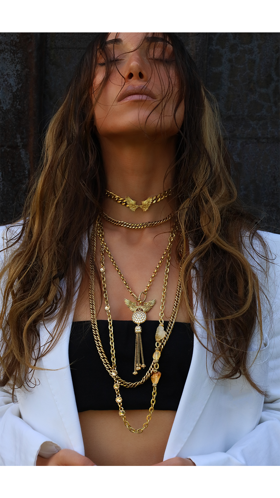 Bayemeyc-Mian Melek Kanadı Choker Kolye-Kolye-2-Milagron.com