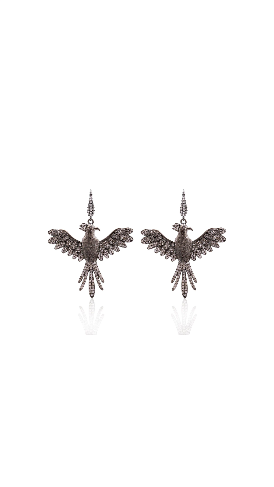 Bayemeyc-Phoenix Anka Kuşu Zi̇rkon Taş Küpe – Si̇yah-Küpe-1-Milagron.com