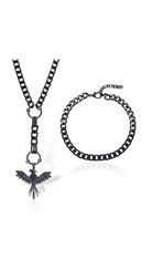 Bayemeyc-Phoenix Si̇yah Anka Kuşu Kolye-Kolye-1-Milagron.com