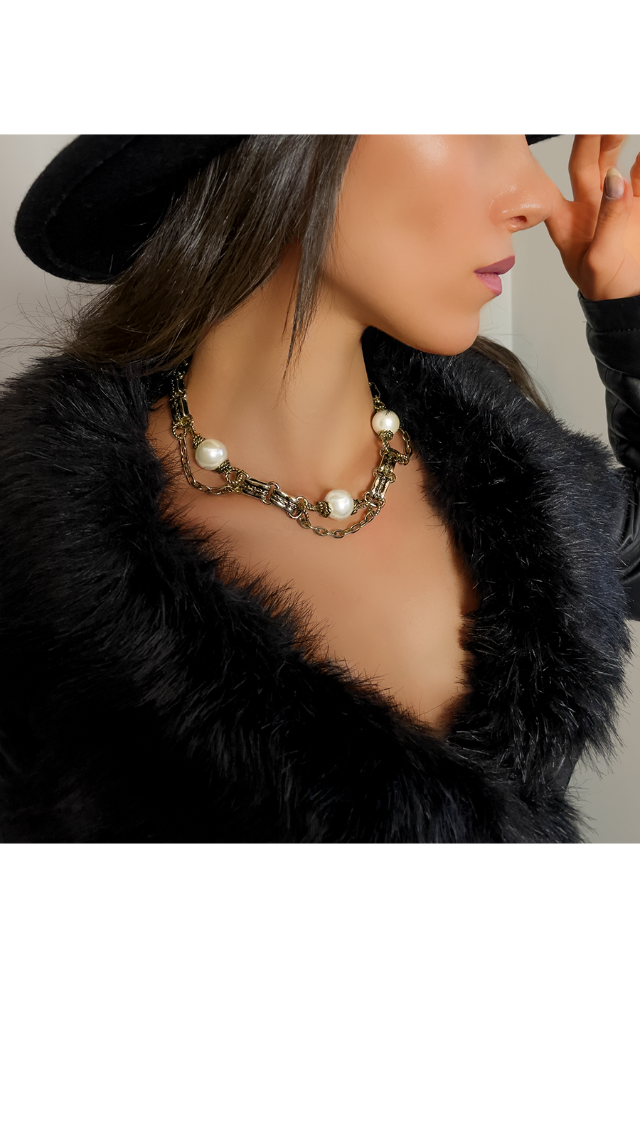 Bayemeyc-Rubens İnci̇ Altın Kaplama Kolye-Kolye-4-Milagron.com