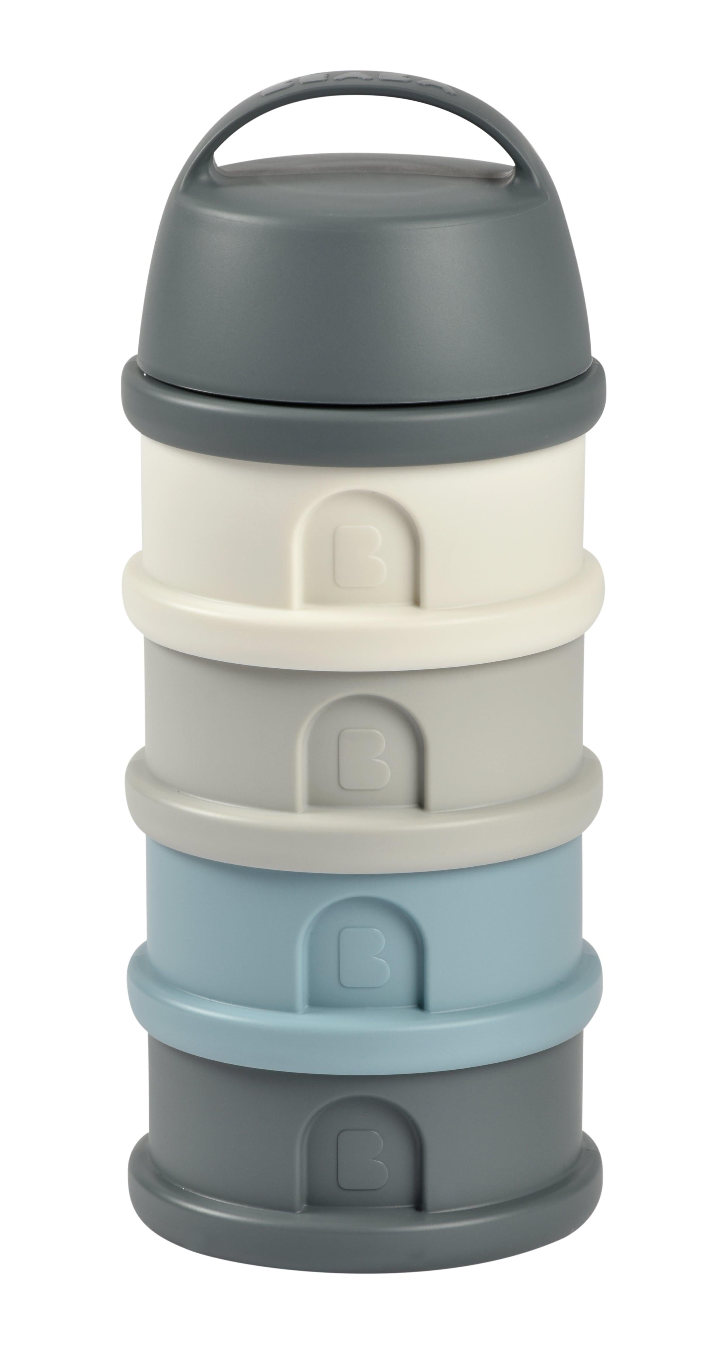 4 Katmanlı Süt Tozu Kutusu Ve Atıştırmalık Kabı (Mineral Grey/ Blue)