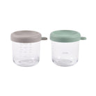 Bebek Cam Mama Kavanozu 2Li Set, 250 Ml Sage Green / 250 Ml Gazelle