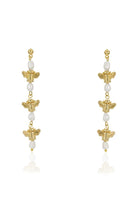 Berrin Özkan-Bee Love Pearl Drop Earrings-Küpe-1-Milagron.com
