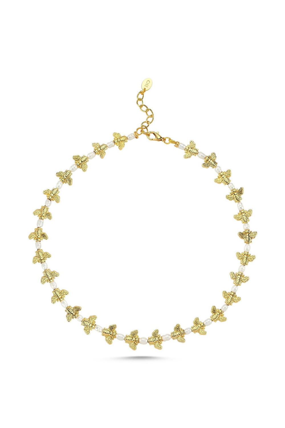 Berrin Özkan-Bee Love Pearl Necklace-Kolye-1-Milagron.com