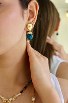 Berrin Özkan-Bonbon Blue Earrings-Küpe-5-Milagron.com