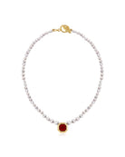 Colette Pearl Red Necklace