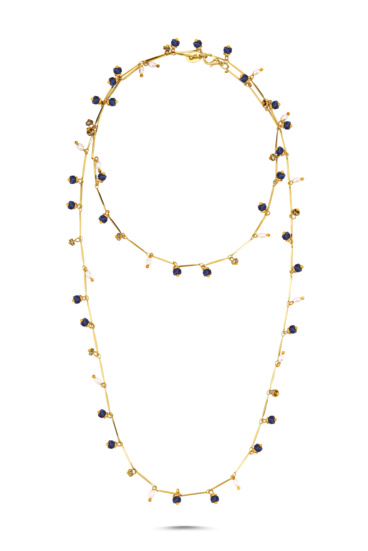 Berrin Özkan-Dancing Disco Lapis Sparkle Long Necklace-Kolye-1-Milagron.com