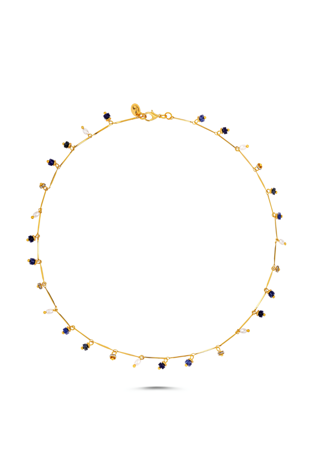 Berrin Özkan-Dancing Disco Lapis Sparkle Necklace-Kolye-1-Milagron.com