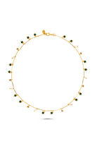 Berrin Özkan-Dancing Disco Malachite Sparkle Necklace-Kolye-1-Milagron.com