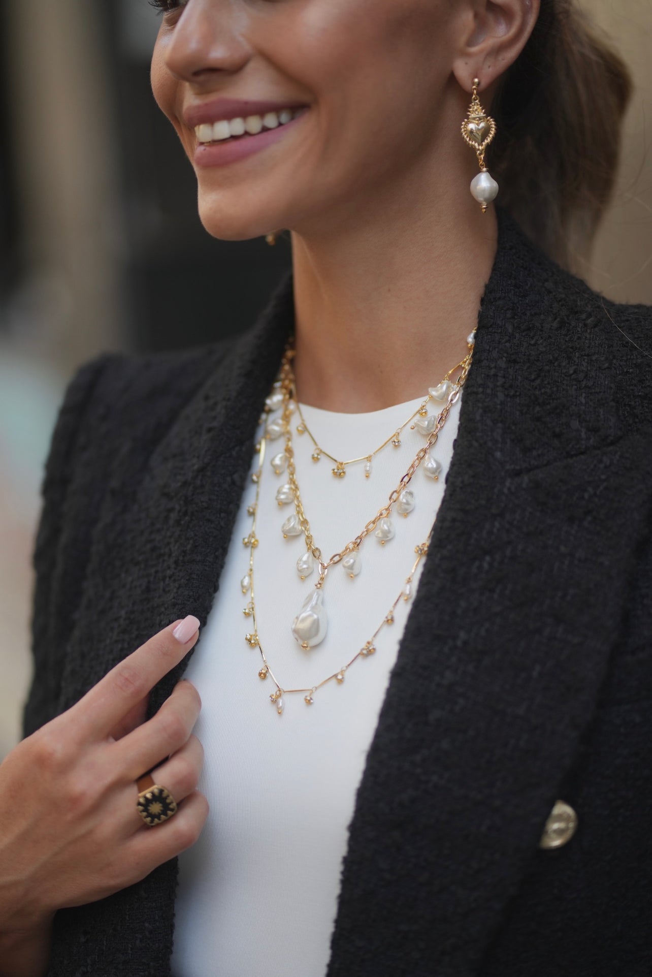 Berrin Özkan-Dancing Disco Sparkle Long Necklace-Kolye-2-Milagron.com