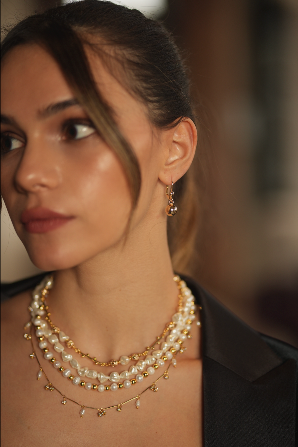 Berrin Özkan-Dancing Disco Sparkle Necklace-Kolye-3-Milagron.com