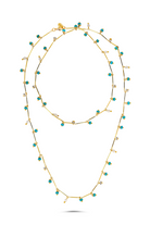 Berrin Özkan-Dancing Disco Turquoise Sparkle Long Necklace-Kolye-1-Milagron.com